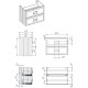 Тумба синий матовый 87,6 см La Fenice Cubo Twin FNC-01-CUB-BG-90-2