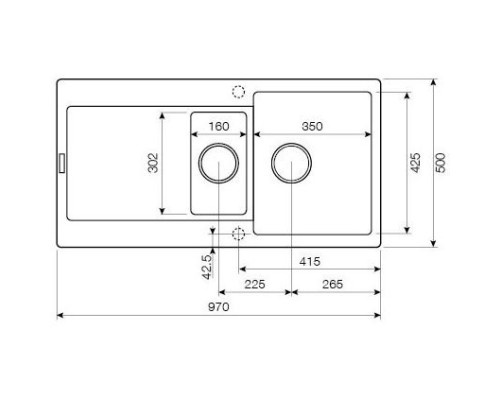 Кухонная мойка BASALT Lava D5.BAS