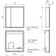 Зеркальный шкаф 70x80 см белый глянец Lemark Element LM70ZS-E