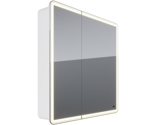 Зеркальный шкаф 80x80 см белый глянец Lemark Element LM80ZS-E
