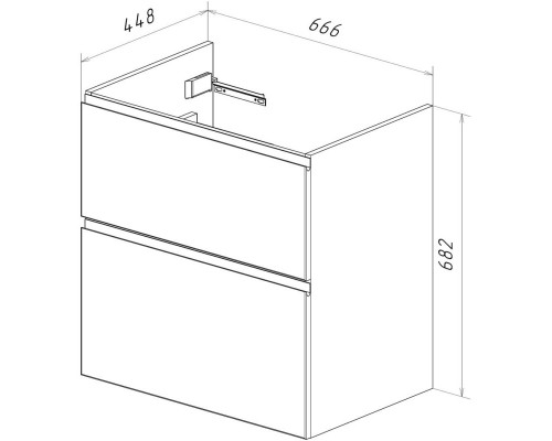 Тумба белый глянец 66,6 см Lemark Veon LM01V70T