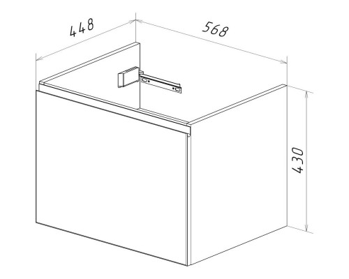 Тумба белый глянец 56,8 см Lemark Veon Mini LM02VM60T