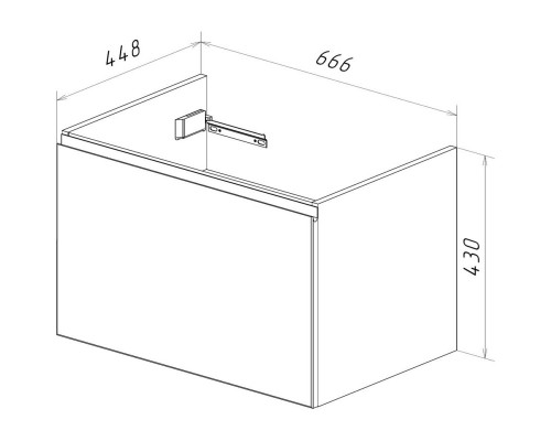 Тумба белый глянец 66,6 см Lemark Veon Mini LM02VM70T