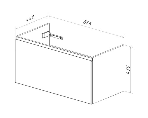 Тумба белый глянец 86,6 см Lemark Veon Mini LM02VM90T