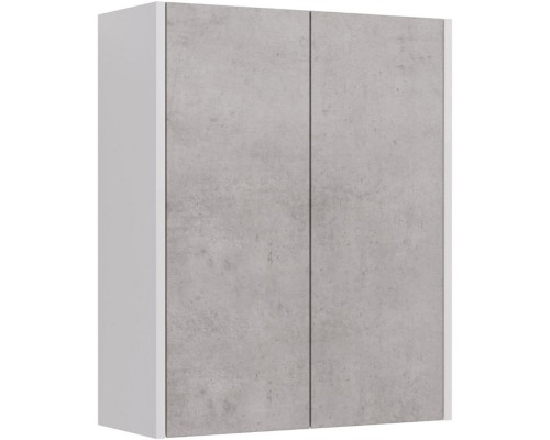 Шкаф двустворчатый 60x75 см белый глянец/бетон Lemark Combi LM03C60SH-Beton