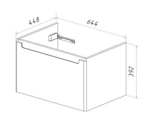 Тумба белый глянец 64,4 см Lemark Buno mini LM05BM70T