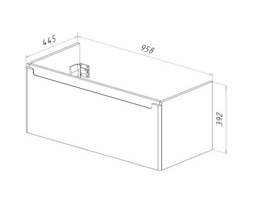 Тумба белый глянец 95,8 см Lemark Buno mini LM05BM100T