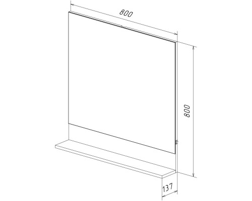 Зеркало 80x80 см белый глянец Lemark Romance LM07R80Z