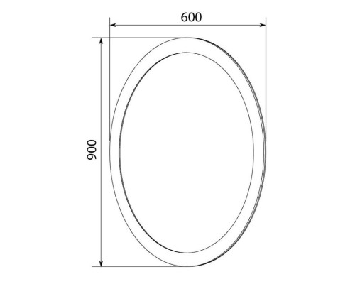 Зеркало белый глянец 60x90 см Marka One Arrondi У73235