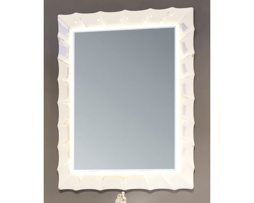 Зеркало 66x85 см белый глянец Marka One Lumier У72505