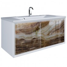 Тумба оникс/белый глянец 89 см Marka One Seattle У72806