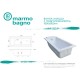 Ванна из литого мрамора 180x80 см Marmo Bagno Ницца с подголовником MB-NP180-80