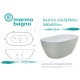 Ванна из литого мрамора 168x80 см Marmo Bagno Палермо MB-PL170-80