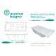 Ванна из литого мрамора 180x80 см Marmo Bagno Алесса New MB-ALN180-80