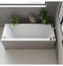 Ванна из литого мрамора 180x80 см Marmo Bagno Ницца с подголовником MB-NP180-80