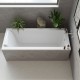 Ванна из литого мрамора 180x80 см Marmo Bagno Ницца с подголовником MB-NP180-80