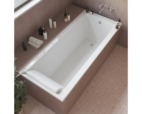 Ванна из литого мрамора 180x80 см Marmo Bagno Ницца с подголовником MB-NP180-80