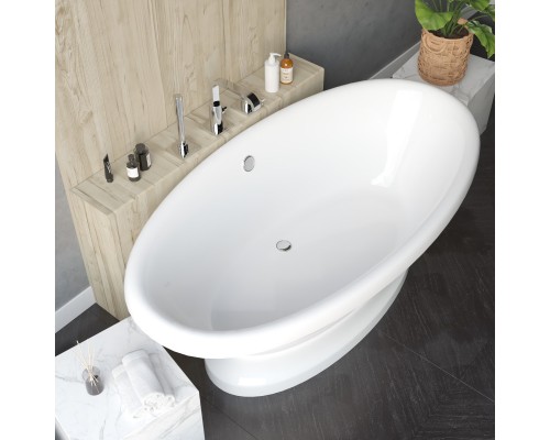 Ванна из литого мрамора 180x90 см Marmo Bagno Аззуро MB-A180-90