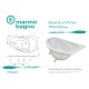 Ванна из литого мрамора 170x95 см R Marmo Bagno Турин MB-TR170-95