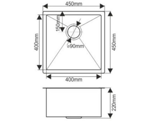 Кухонная мойка Melana ProfLine 1,2/220 D4545HB графит