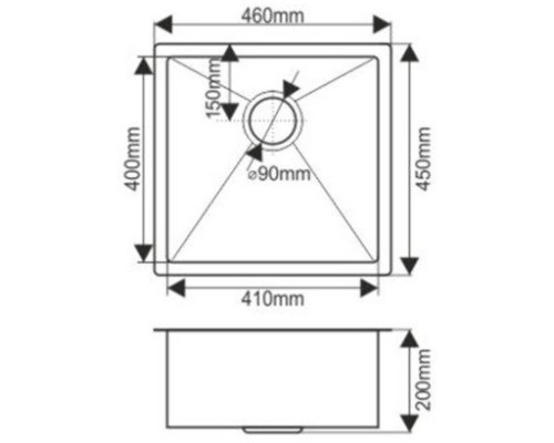 Кухонная мойка Melana ProfLine 1,2/200 D4645HG золото