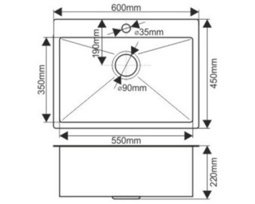 Кухонная мойка Melana ProfLine 3,0/220 D6045HC бронза