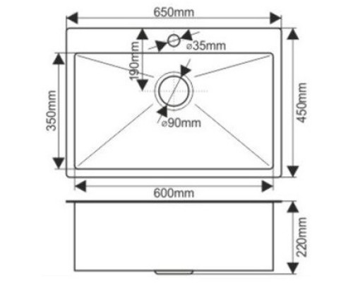 Кухонная мойка Melana ProfLine 3,0/220 D6545HB графит