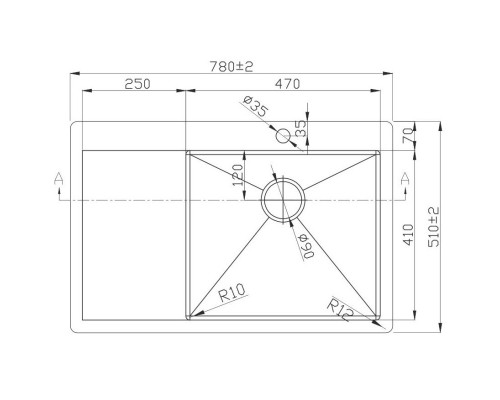 Кухонная мойка Melana ProfLine 3,0/220 D7851HB-R графит