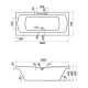 Акриловая ванна 180x80 см Santek Корсика 1.WH11.1.981