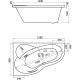 Акриловая ванна 160x100 см L Santek Ибица XL 1.WH11.2.036