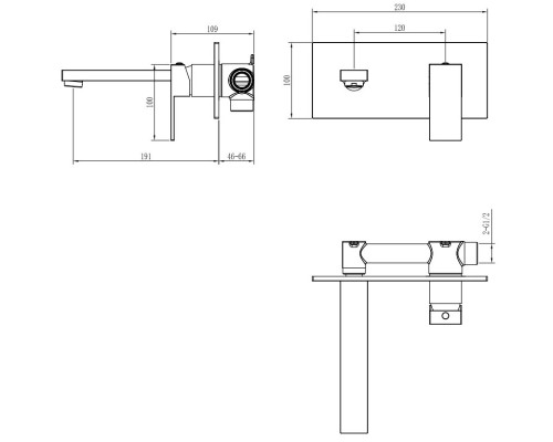 Смеситель для раковины Boheme Qubic 475-CR