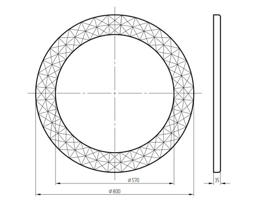 Зеркало 80x80 см золотой Migliore 30582