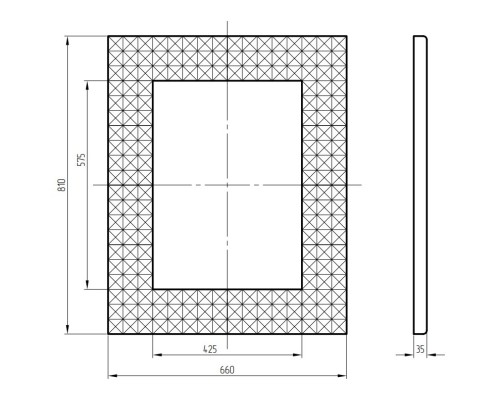 Зеркало 66x81 см золотой Migliore 30602