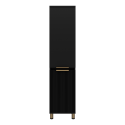 Шкаф - пенал Brevita Enfida - 40 с бельевой корзиной универсальный левый (черный)