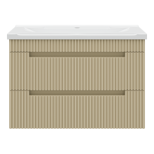 Тумба под раковину MISTY Brevita Ariana - 80 подвесная (капучино)