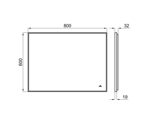 Зеркало 80x60 см Noken Square N806718577