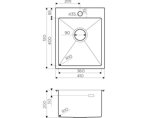 Кухонная мойка нержавеющая сталь Omoikiri Akisame 41-IN 4973056