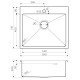 Кухонная мойка нержавеющая сталь Omoikiri Akisame 59-IN 4973055