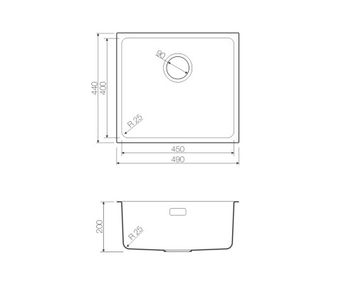 Кухонная мойка нержавеющая сталь Omoikiri Tadzava 49-IN 4993074