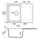 Кухонная мойка Tetogranit Omoikiri Sakaime 68-GR ленинградский серый 4993545