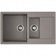 Кухонная мойка Artgranit Omoikiri Daisen 86-2-GR ленинградский серый 4993475