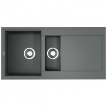 Кухонная мойка Tetogranit Omoikiri Sakaime 100-2-GR ленинградский серый 4993562