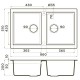 Кухонная мойка Tetogranit Omoikiri Tedori 86-2-BL черный 4993924