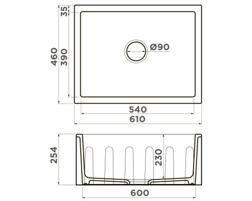 Кухонная мойка Natceramic Omoikiri Mikura 61-TO Glossy toscana 4911257