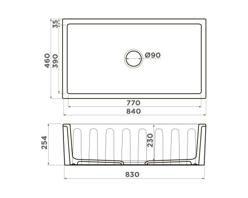 Кухонная мойка Natceramic Omoikiri Mikura 83-BL черный 4997081