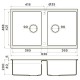 Кухонная мойка Artceramic Omoikiri Kitagawa 83-2-U-GR leningrad grey 4993810