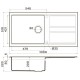 Кухонная мойка Artceramic Omoikiri Kitagawa 100-GB графит 4993786