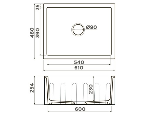 Кухонная мойка Natceramic Omoikiri Mikura 61-WH белый глянец 4993257