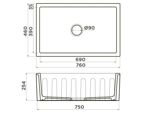 Кухонная мойка Natceramic Omoikiri Mikura 76-WH белый глянец 4993258