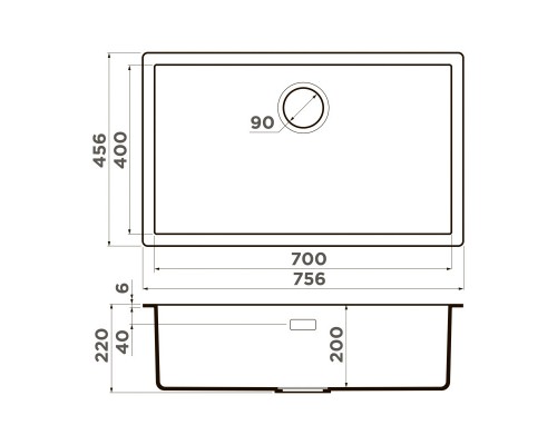 Кухонная мойка Tetogranit Omoikiri Yamakawa 75T-U/I-PL платина 4993464